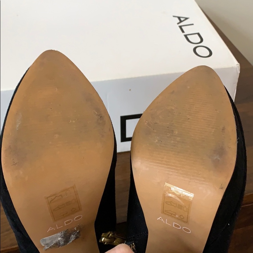 Aldo Suede Platform Pump Ankle Bootie - image 3